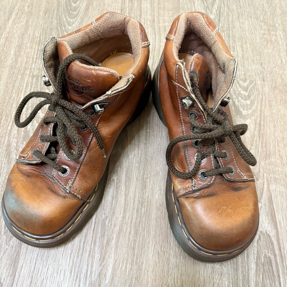 Dr. Martens 8542 Made in England Brown Leather Oxford Shoes Men’s Size 7 Wmns 9 - Picture 6 of 11